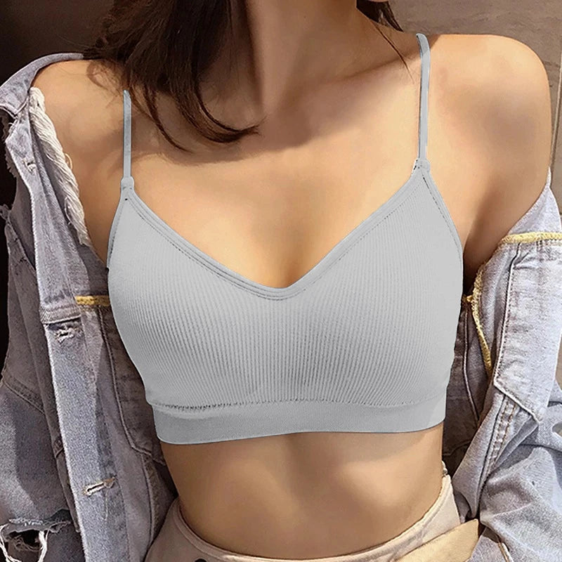 Sports Vest Bra Thin Tube Top Girl Wrap-around