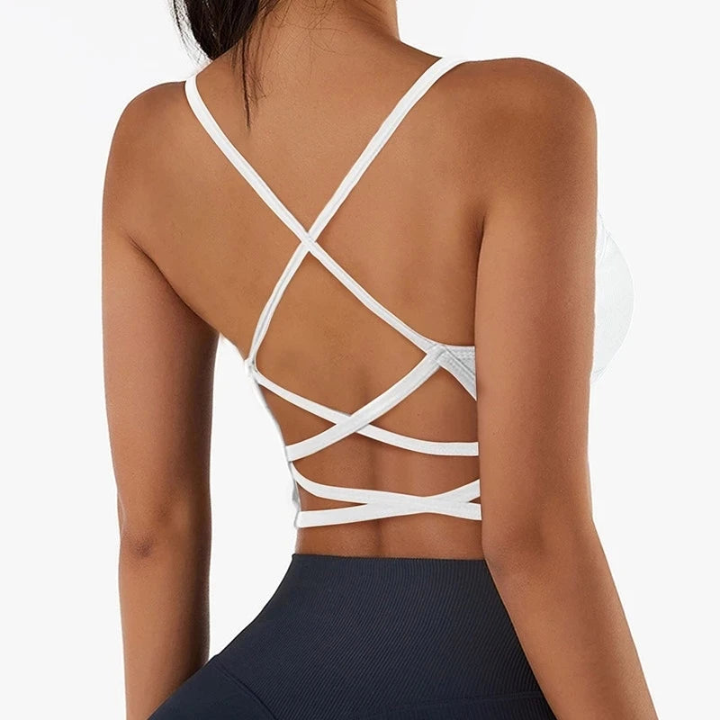 Women Push Up Sport Bra Yoga Gym Crop Top Brassiere Fitness  Bras